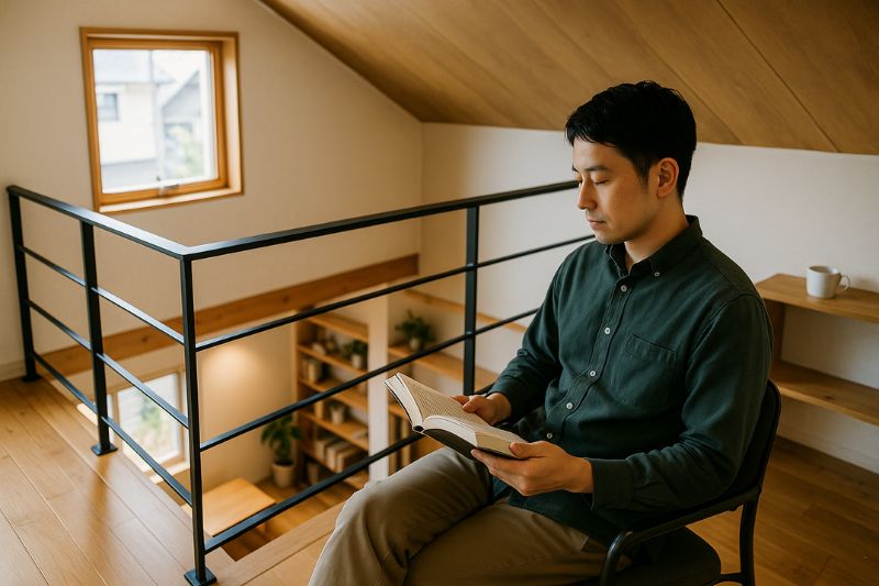 ロフトで静かに読書にふける時間