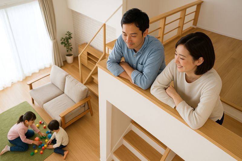 ロフトや段差を活かす柔軟な間取り
