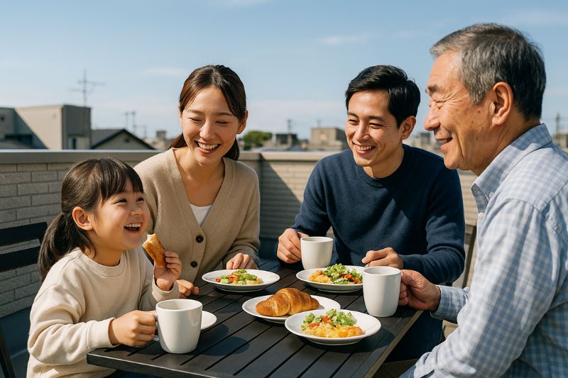 光と安心に包まれた家族の暮らし