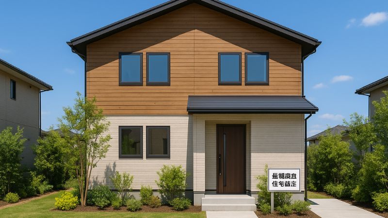 長期優良住宅として認定された新築戸建ての外観写真