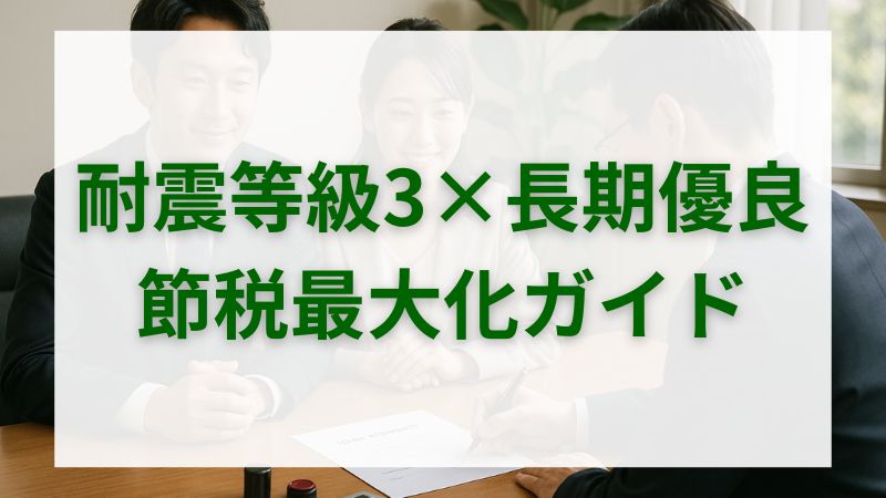 耐震等級3×長期優良で節税最大化|2025年最新版ガイド