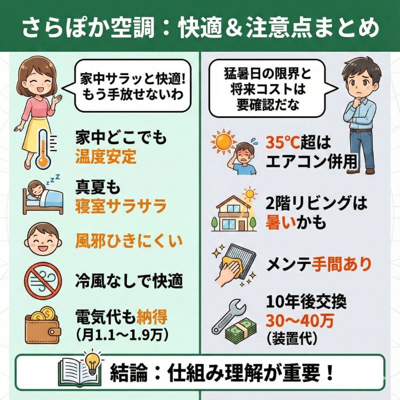 一条工務店さらぽか空調：快適性と注意点まとめ
