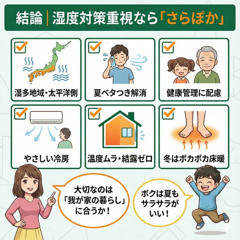 一条工務店のさらぽか空調がおすすめな人を図解したまとめ