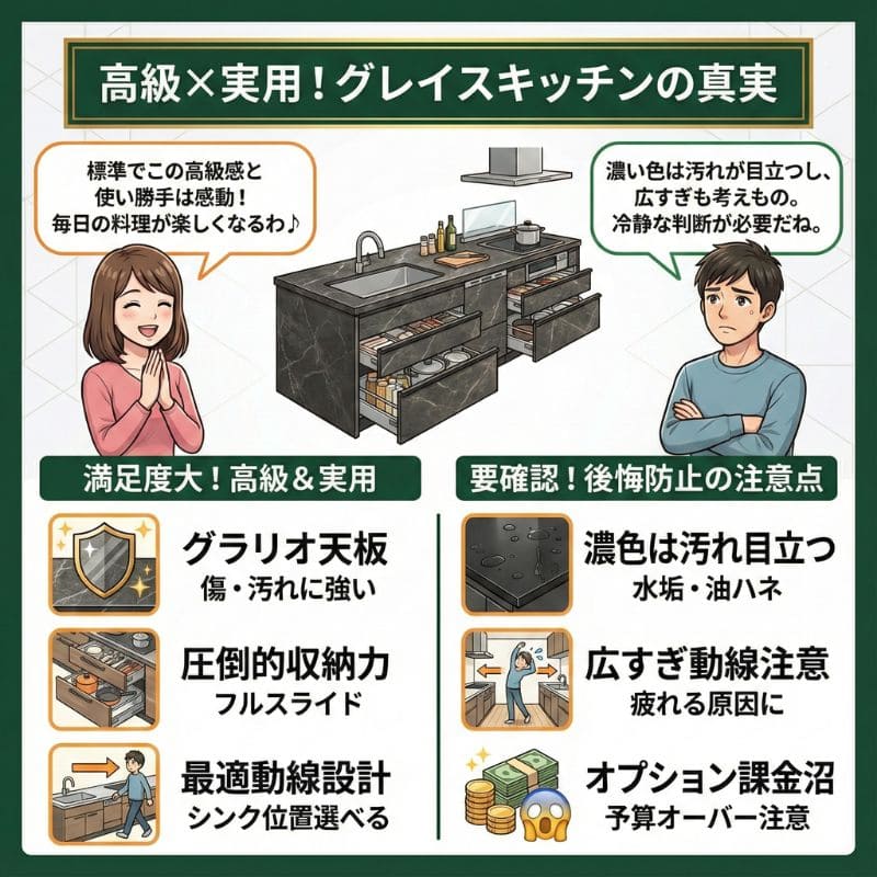 一条工務店グレイスキッチンのメリットと注意点