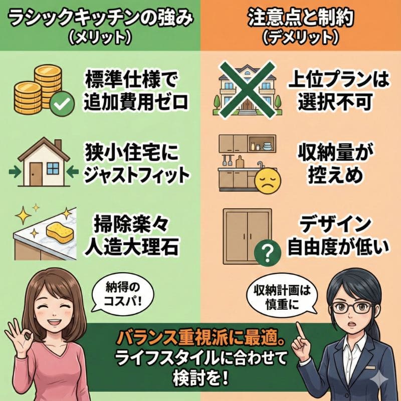 一条工務店ラシックキッチンの強みと注意点まとめ