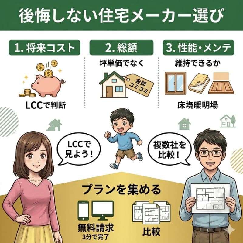 一条工務店を賢く判断するための、事前準備から展示場訪問までの複数社比較の極意。