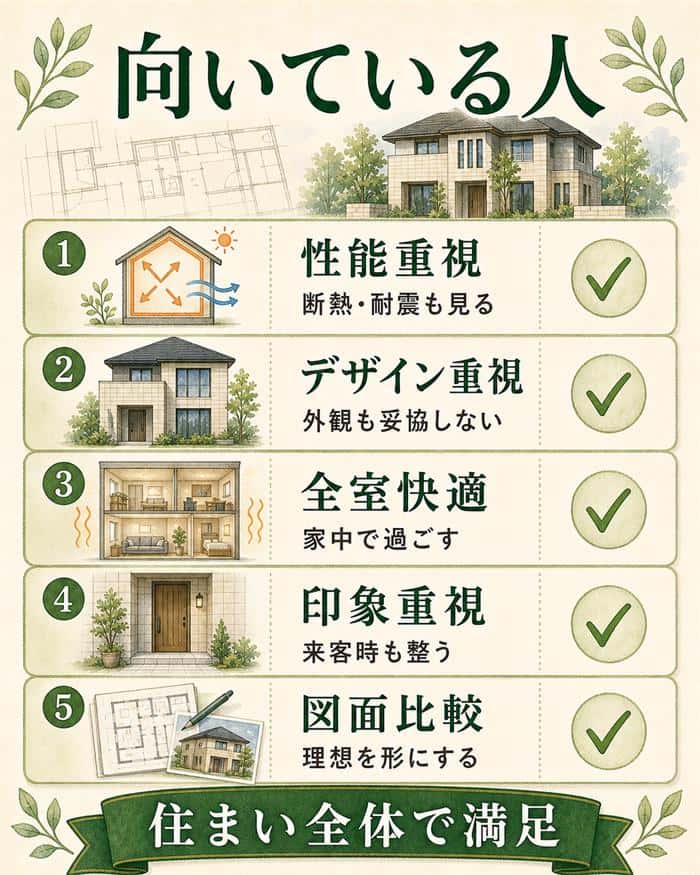グランスマートが向く人の条件を示した相性表