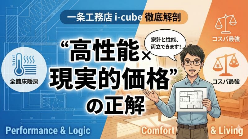 アイ・キューブの坪単価・性能・後悔ポイントまで徹底解説｜一条工務店のコスパ住宅は買いか？ 