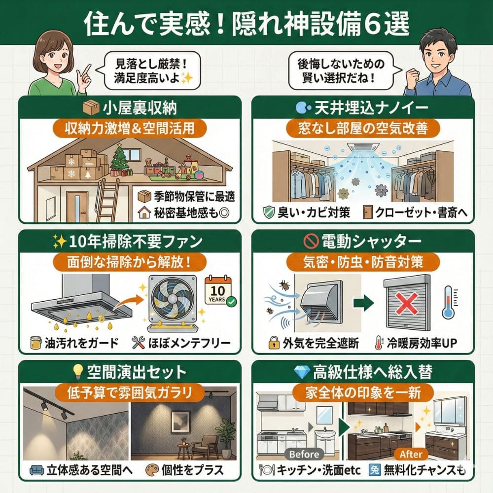一条工務店の隠れ優良設備6選の解説