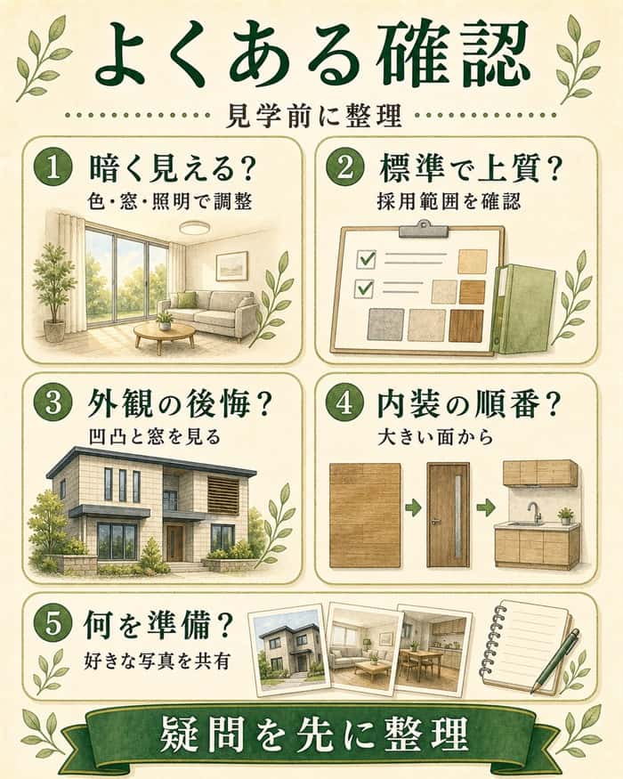 グランセゾン見学前のよくある疑問を整理した図解