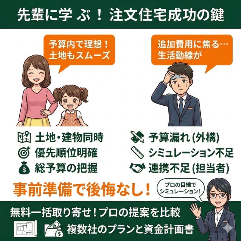 先輩に学ぶ！注文住宅の成功と失敗ポイント