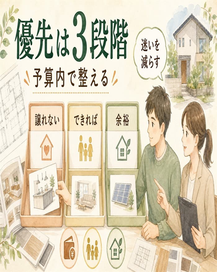 契約後の間取りや仕様決めを記録で進める図解