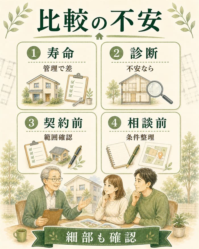 住宅タイプ比較でよくある疑問を整理した図解