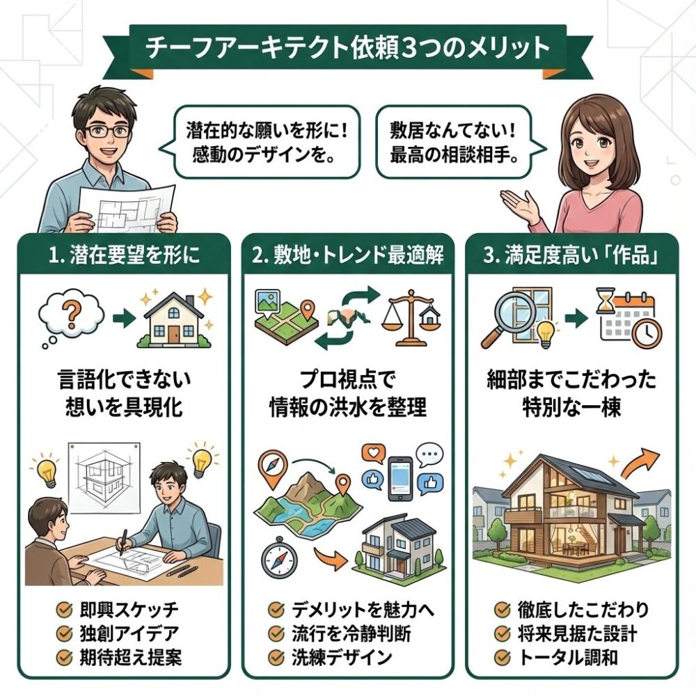 家づくり|チーフアーキテクト依頼3つのメリット