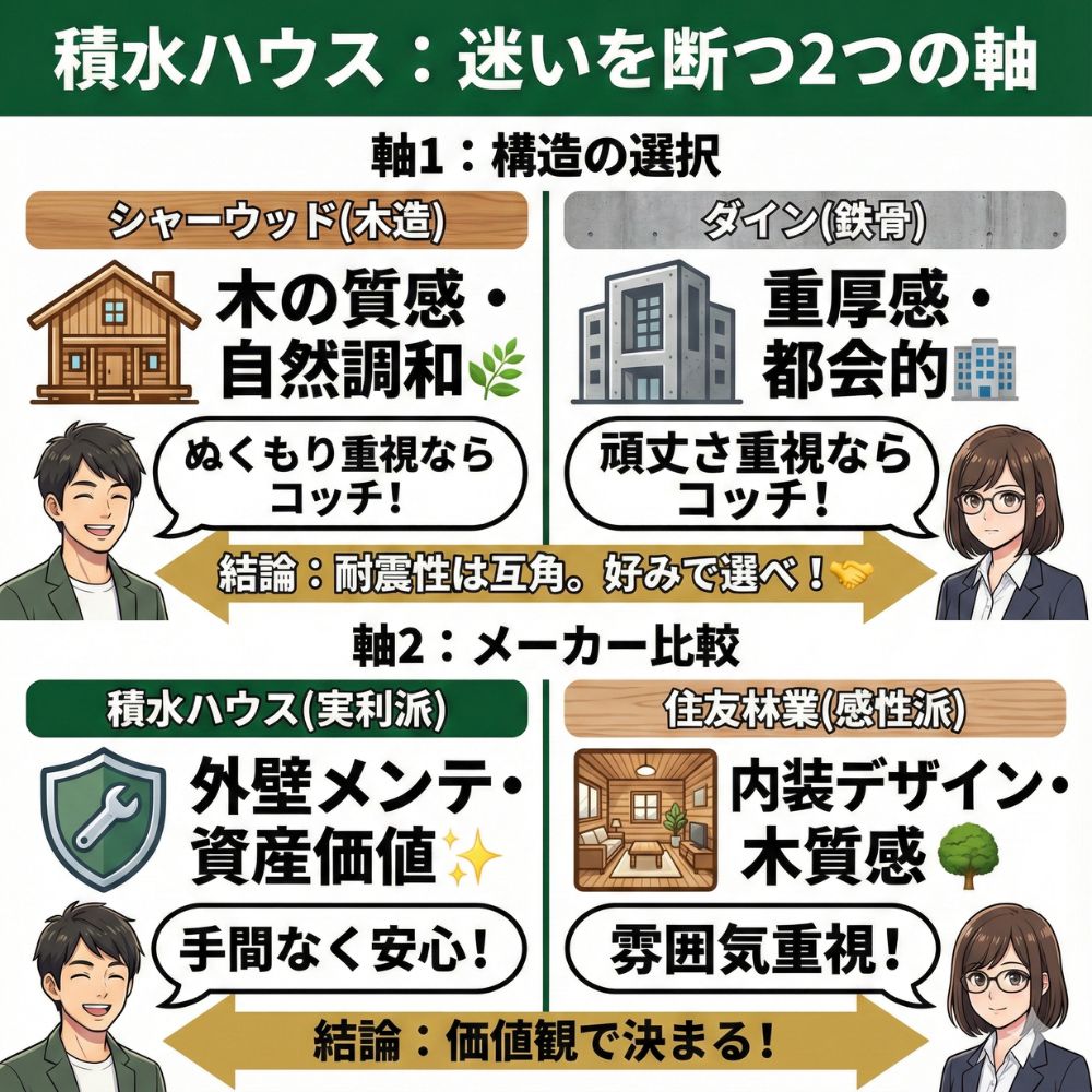 積水ハウス検討時の構造とメーカー比較の判断軸
