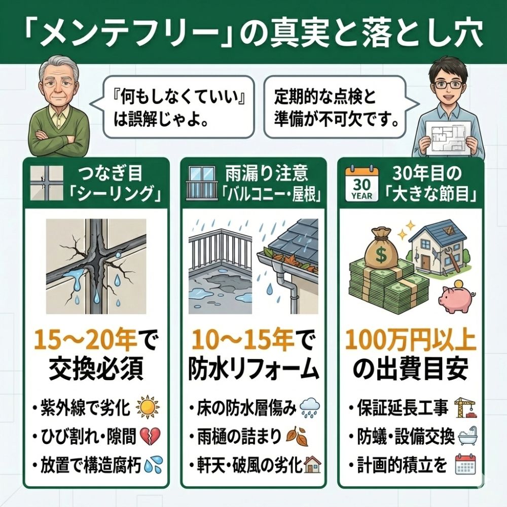 積水ハウスもメンテ必須。シーリング・防水・30年目費用を解説