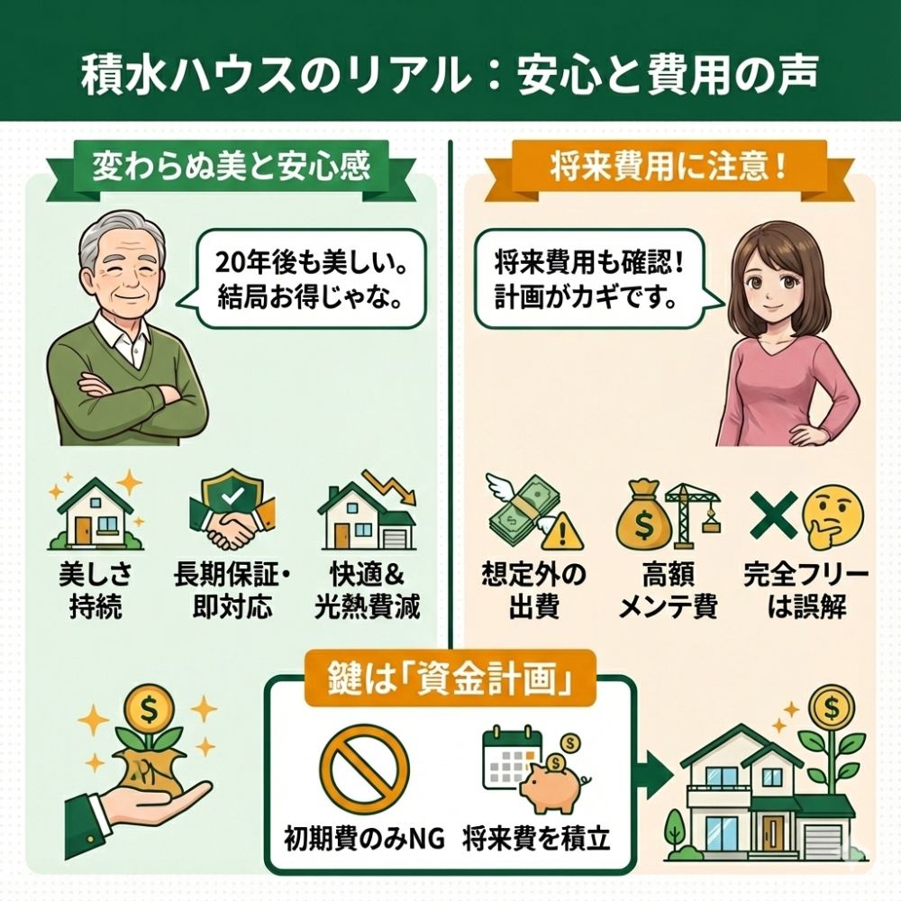 積水ハウスの口コミ、安心と費用のリアル