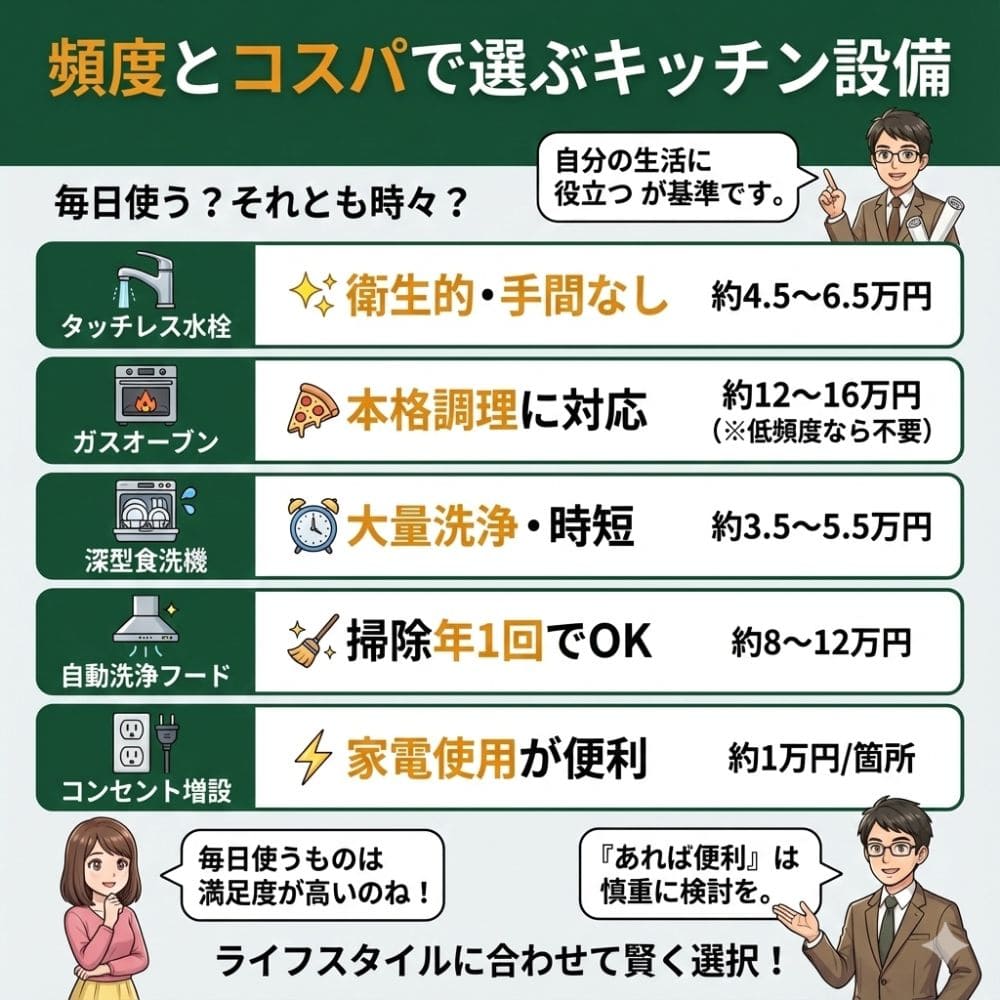 一条工務店キッチン設備の選び方とオプション比較