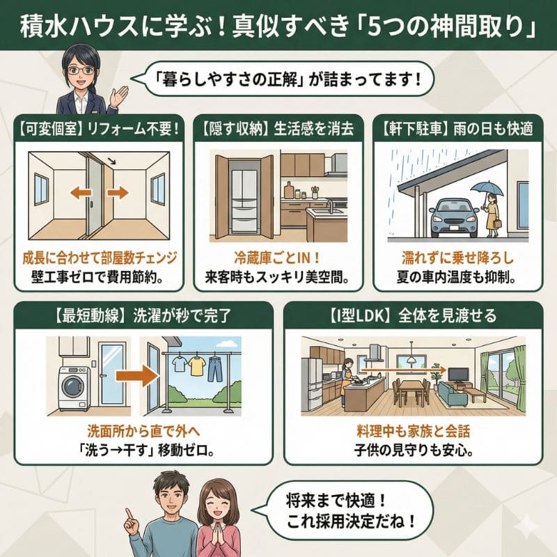 積水ハウスに学ぶ真似すべき5つの神間取り図解