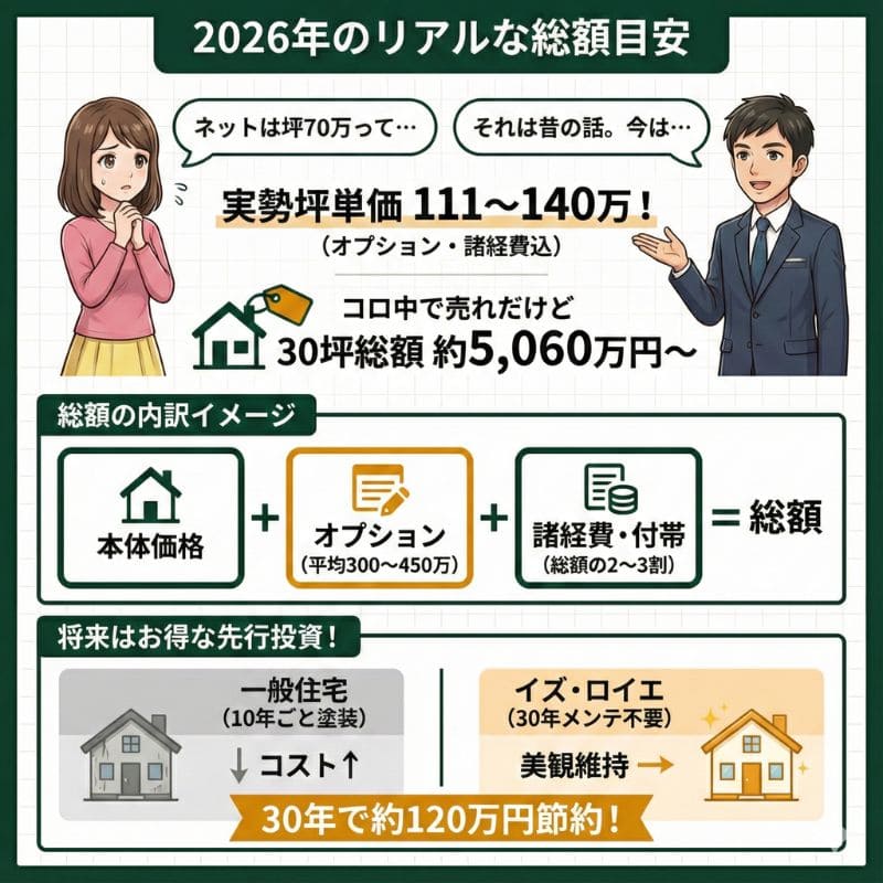 積水ハウス2026年坪単価・総額目安