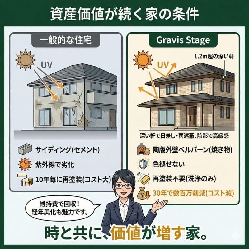 積水ハウスの資産価値が続く家、Gravis Stageの特長。