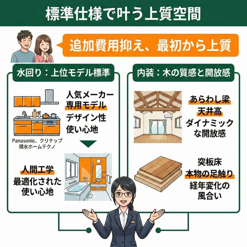 積水ハウスの標準仕様で叶える上質な家づくり図解
