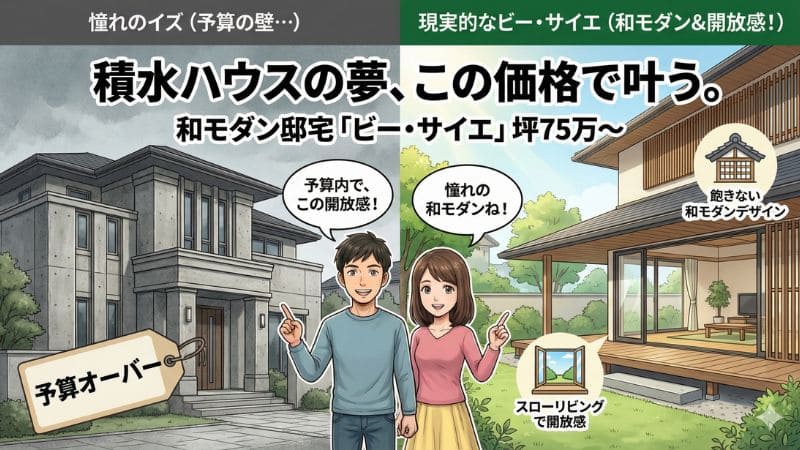 積水ハウス【ビー・サイエ】坪単価と評判！イズとの違いと選ぶ理由 