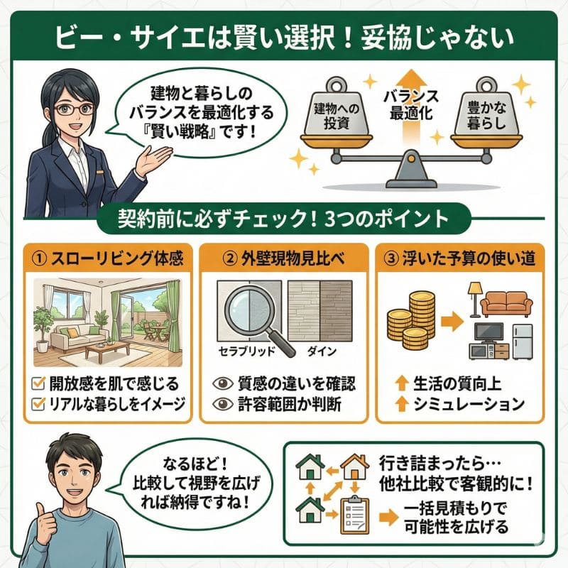 積水ハウスのビー・サイエは妥協じゃない賢い選択と確認点