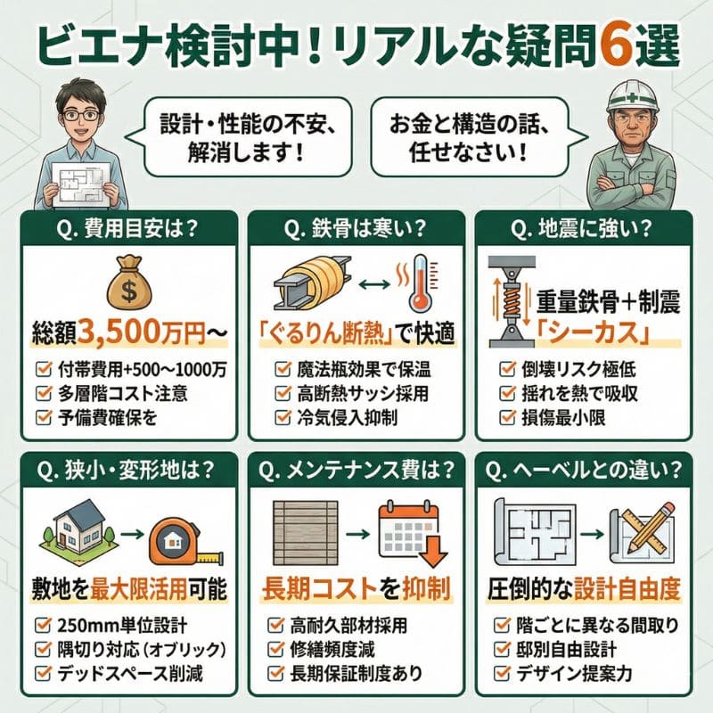 積水ハウスビエナの費用や性能などよくある質問6選の図解