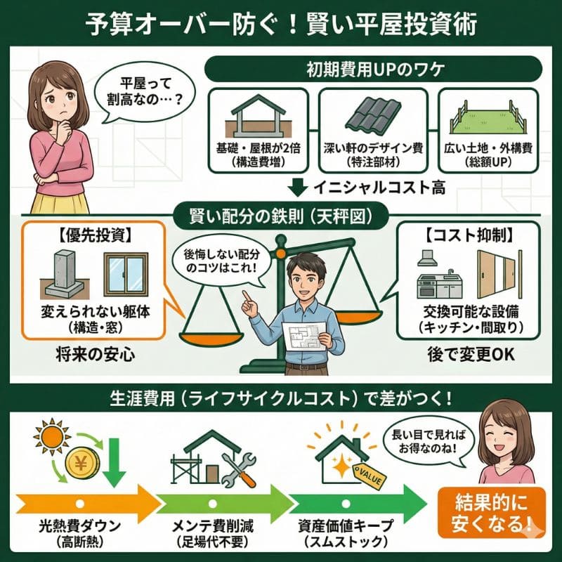 積水ハウスの平屋を賢く建てる予算配分とコストの考え方