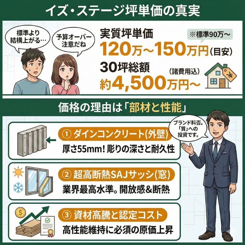 積水ハウスの坪単価が150万円になる理由を図解