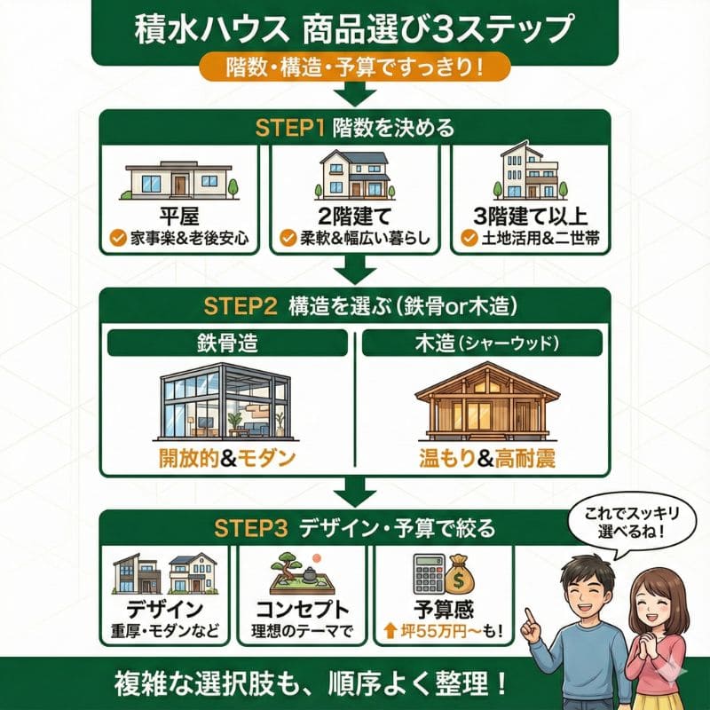 積水ハウスの階数・構造・予算の選び方