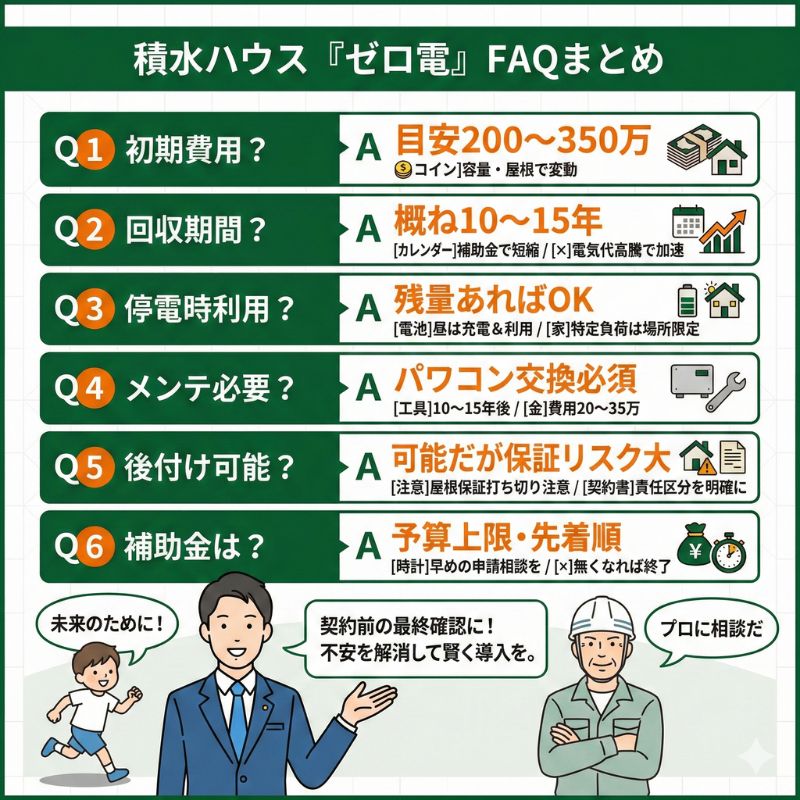 積水ハウスのゼロ電よくある質問図解