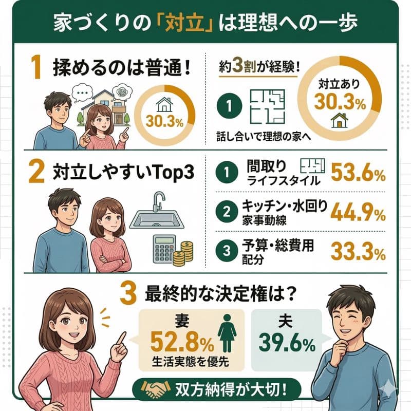 家づくりの「対立」は理想への一歩。データと納得が大切。