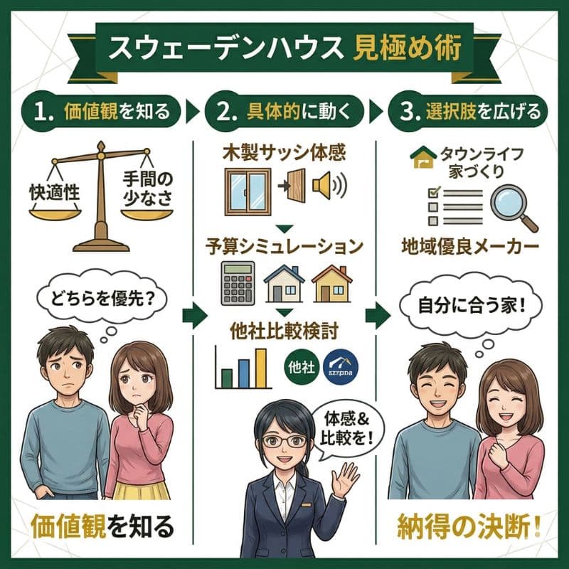 スウェーデンハウスの見極め方と家づくりの流れ。