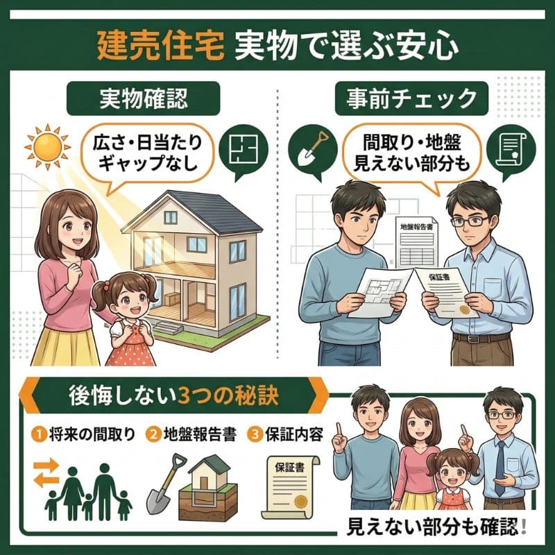 建売住宅を実物確認と事前チェックで選ぶ安心