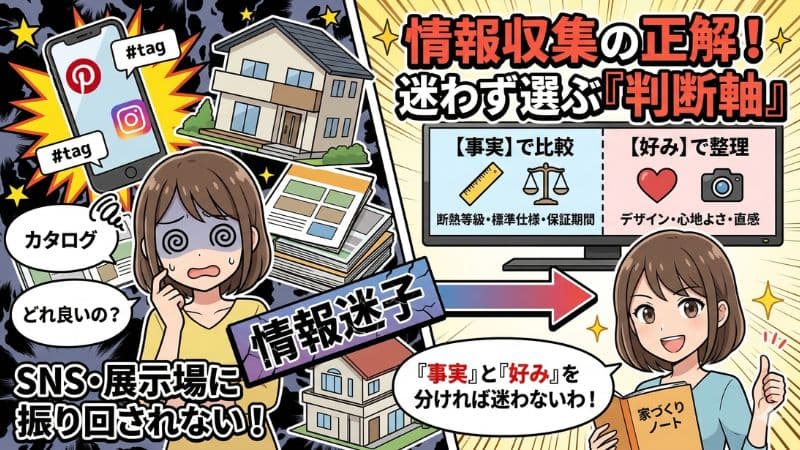 注文住宅の情報収集で迷子？SNSや展示場に振り回されない手順 