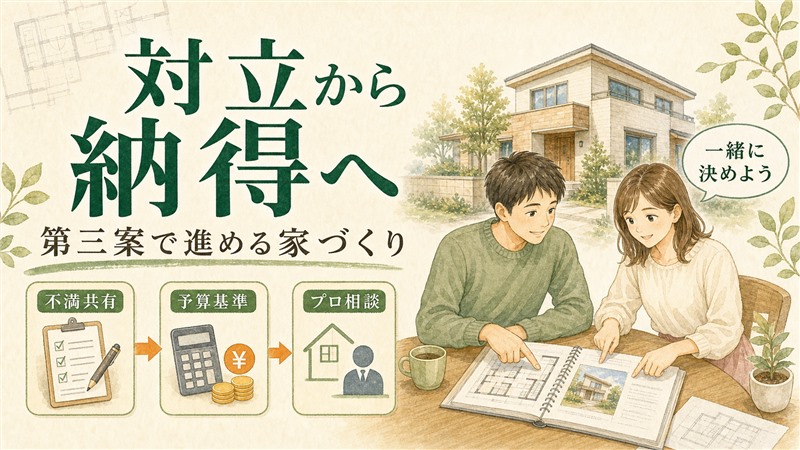 家づくりの意見対立を解決！夫婦が納得する優先順位の決め方 