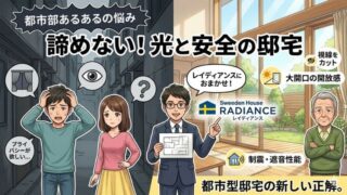 レイディアンスで叶える光の邸宅。視線を遮り大開口を実現する北欧モダンの設計思想 