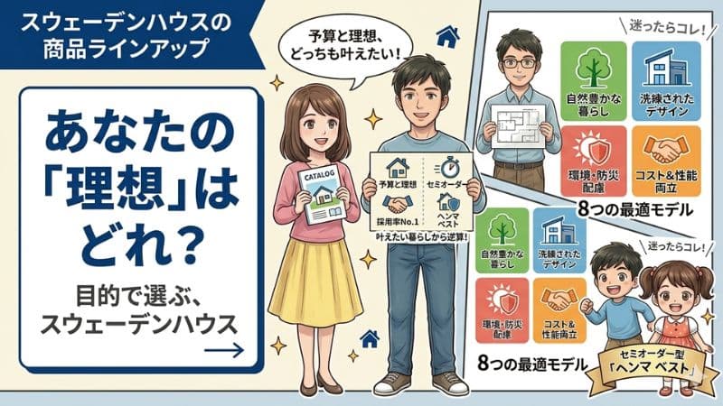 スウェーデンハウスの商品ラインアップ｜ライフスタイルで選ぶ理想の注文住宅 