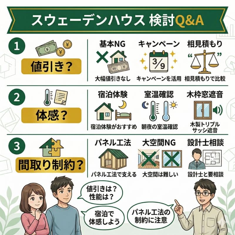 スウェーデンハウス検討の3つのポイントQ&A図解