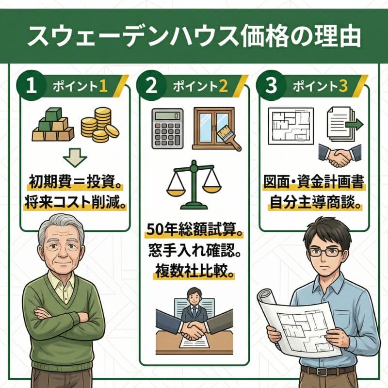 スウェーデンハウス価格の理由を3ポイントで解説