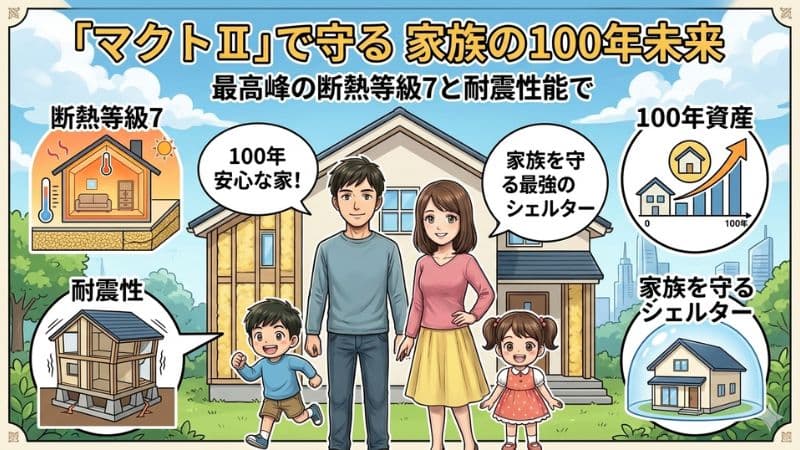 スウェーデンハウスのマクトⅡで守る家族の未来。断熱等級7と耐震性能で100年安心な家 