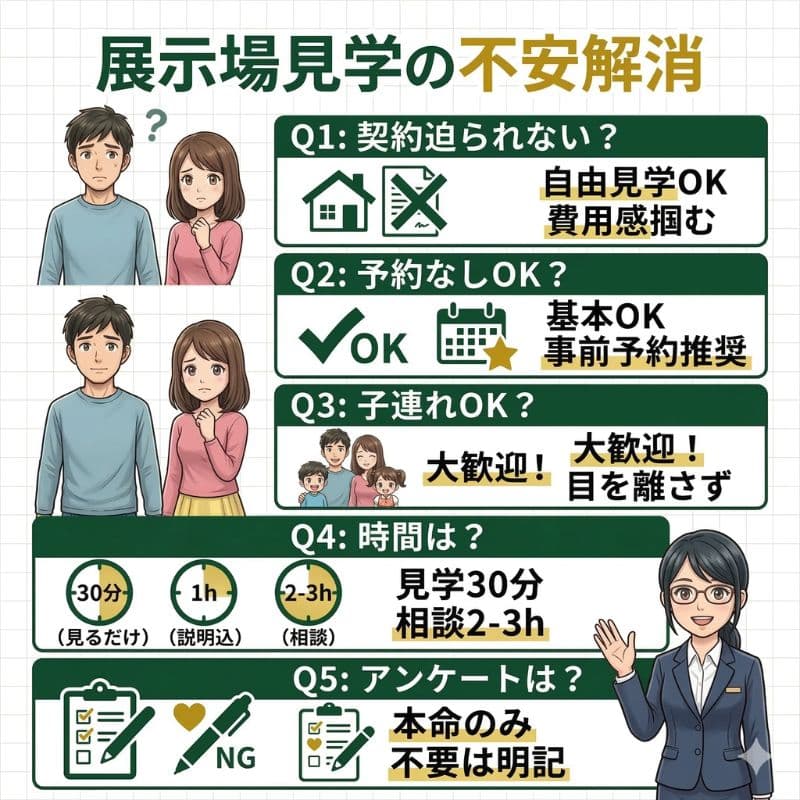 住宅展示場見学の不安を解消する5つのQ&Aまとめ