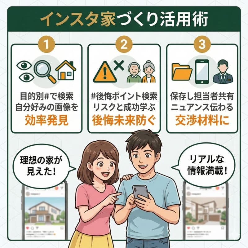インスタ活用で効率よく家づくり。3ステップを紹介。