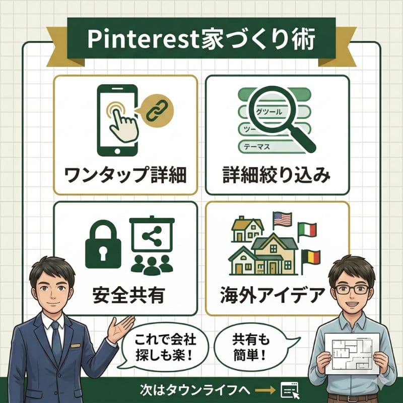 「Pinterest家づくり術」の解説インフォグラフィック