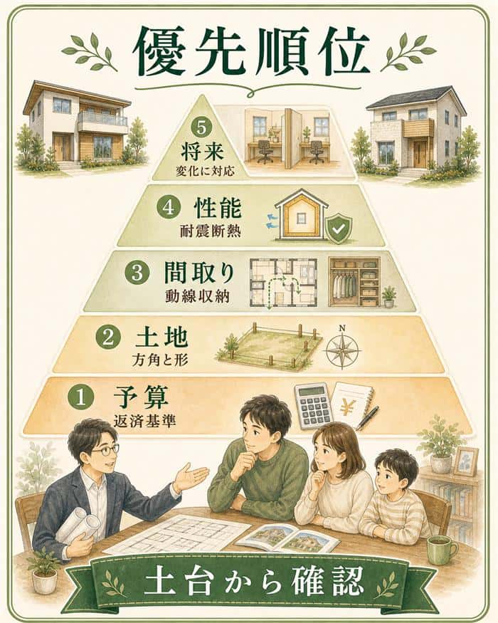 平行線の話し合いを納得へ変える解決策の図解