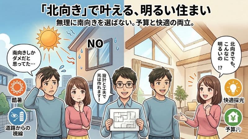 注文住宅の方角選び｜南向きは本当に正解？北向きでも日当たりは作れる 