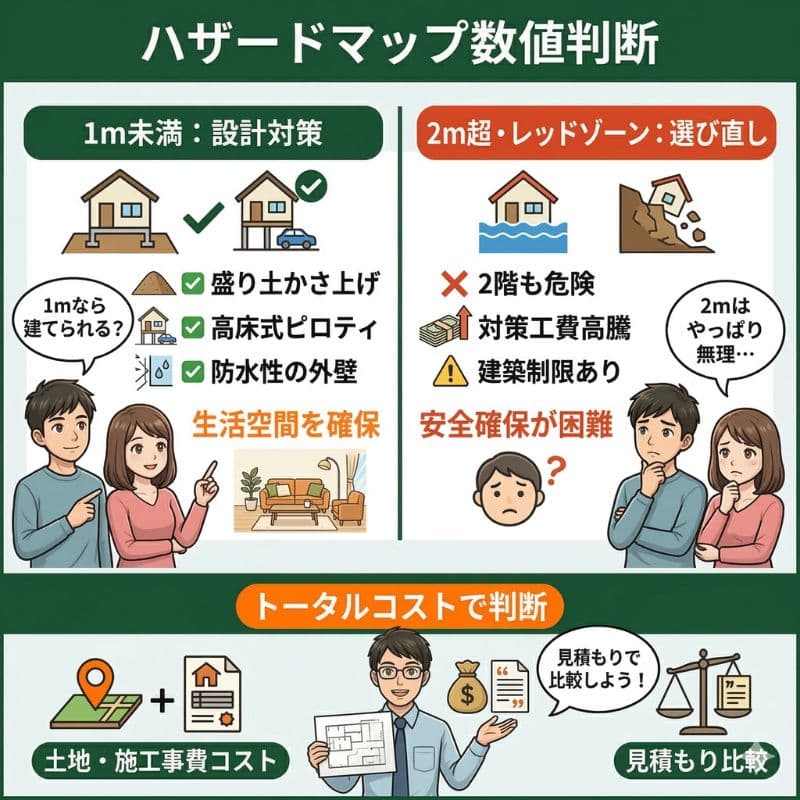 ハザードマップ数値で決める土地選びと住宅対策の基準