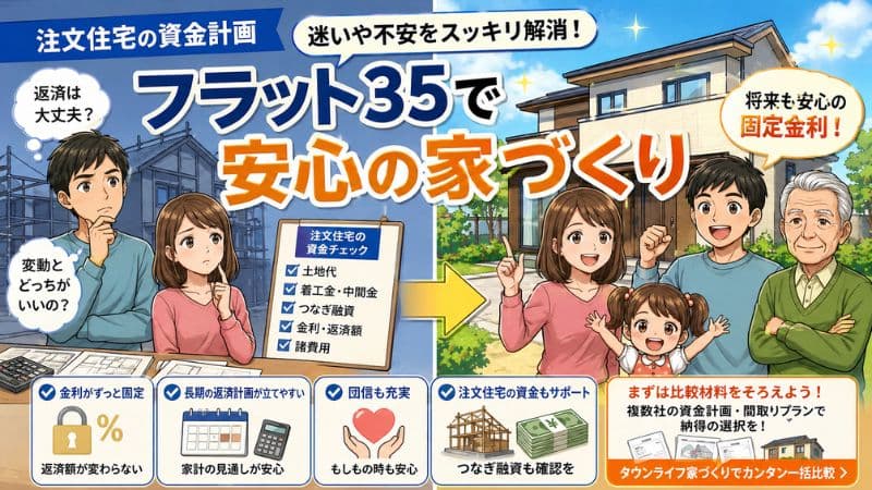フラット35で注文住宅は安心？資金繰りとつなぎ融資の注意点 